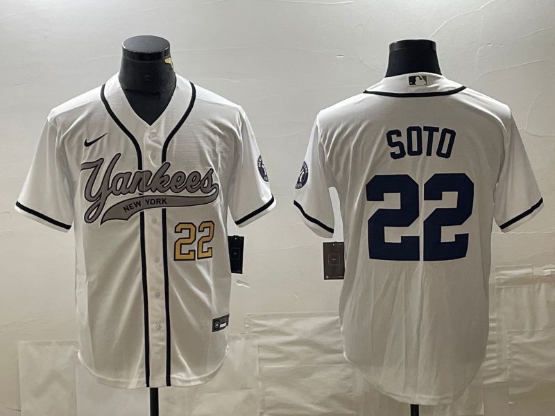 Men New York Yankees #22 Soto White Game Nike 2023 MLB Jersey style 2->new york yankees->MLB Jersey